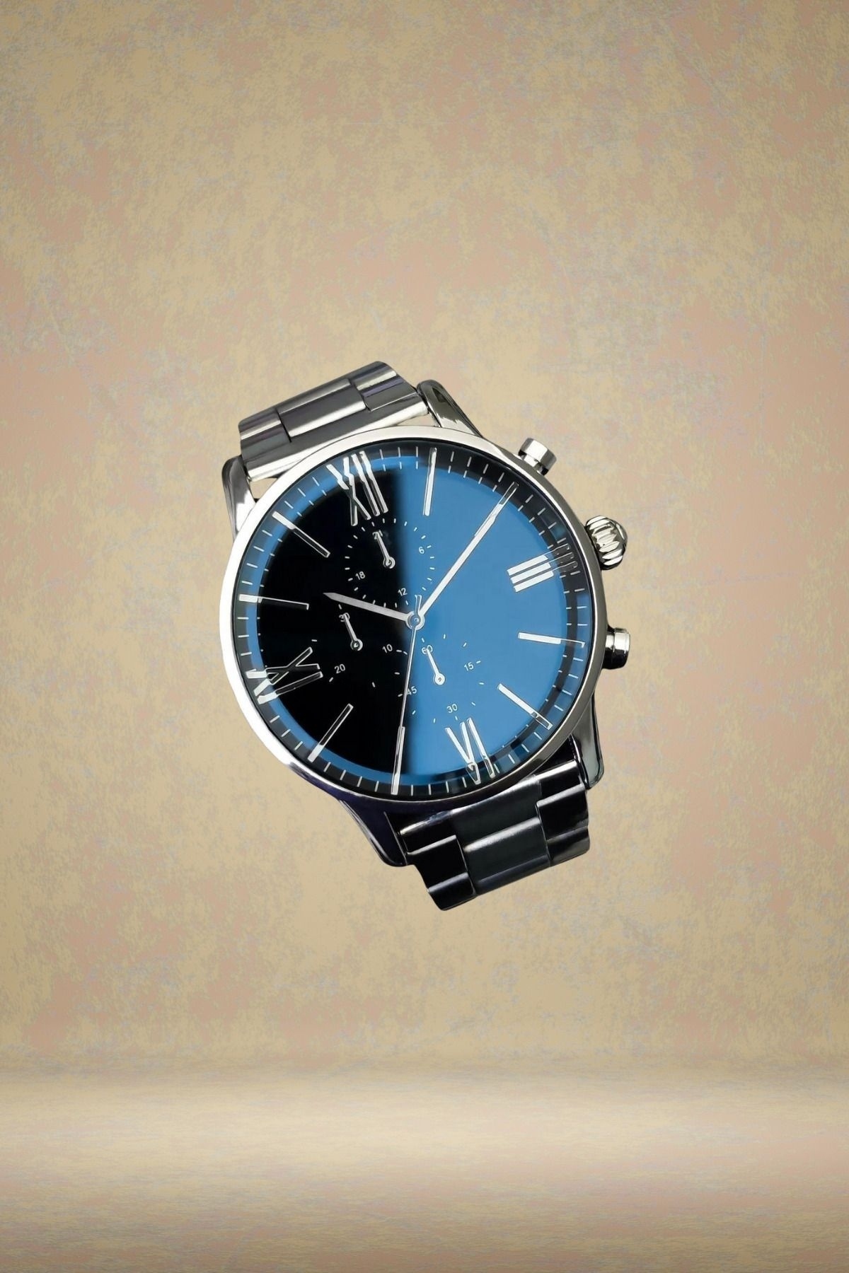 Roma Rakamlı Çelik Siyah Kadran Kordon Erkek Kol Saati