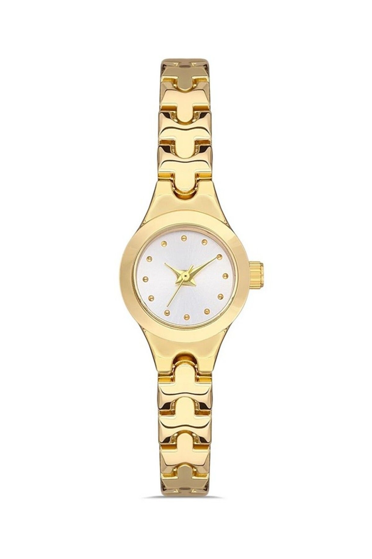 Minimal Kasa Yuvarlak Kadran Metal Kordon Kadın Kol Saati