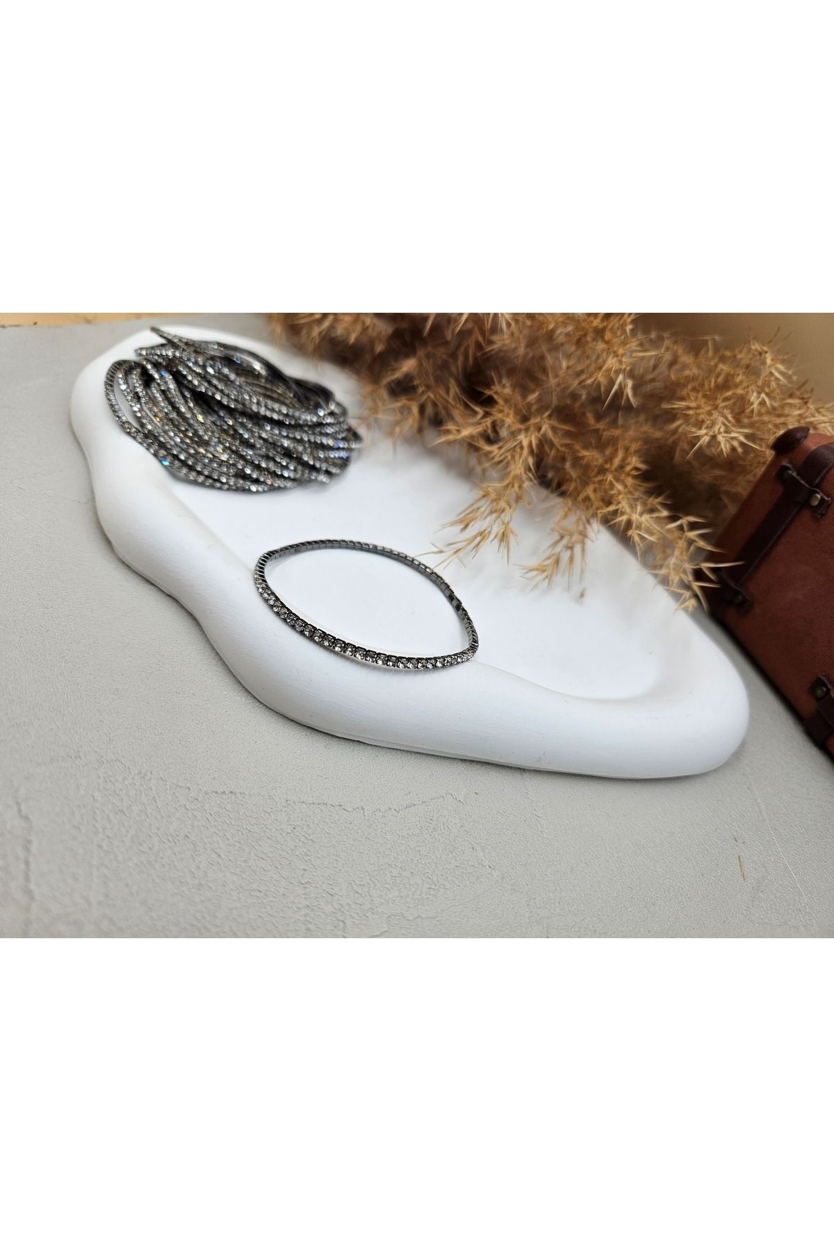 Zirkon Taşlı Lastikli Kadın Su Yolu Bileklik