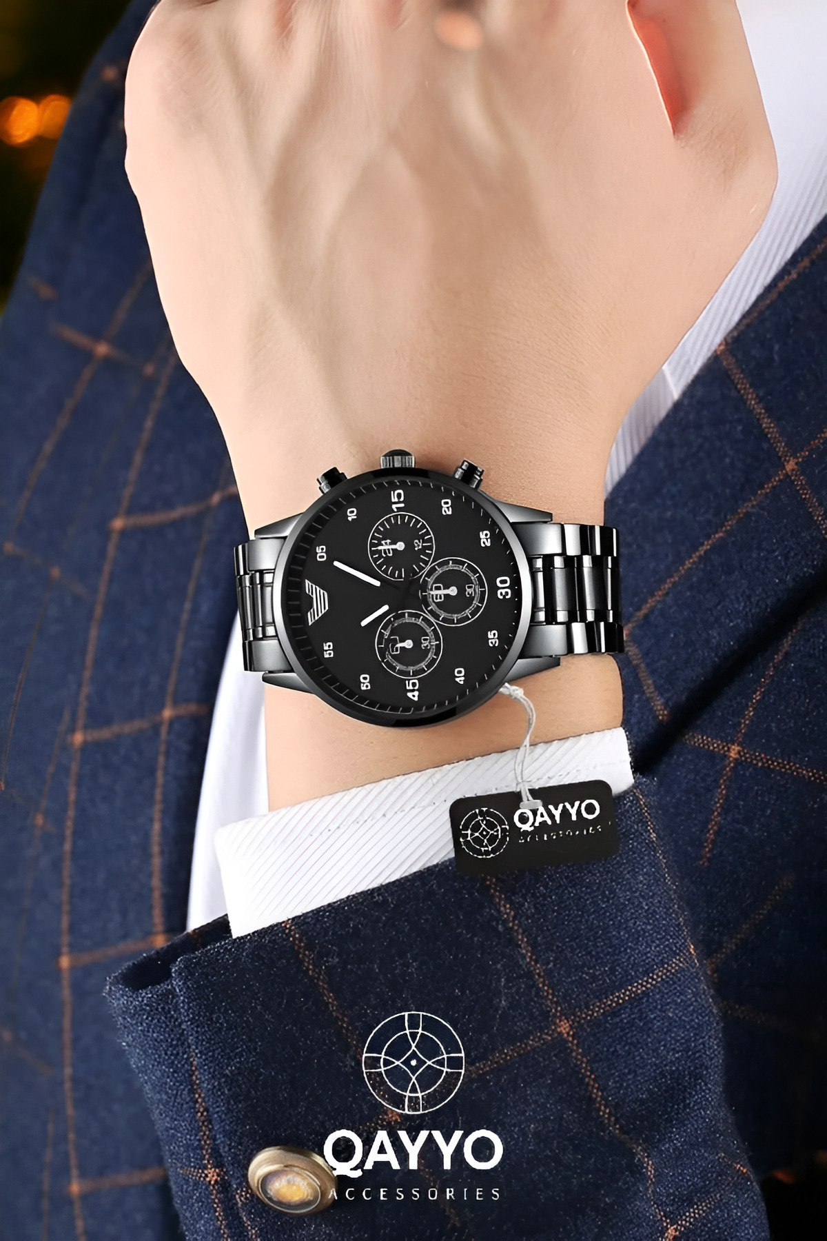 Erkek Mat Siyah Renk Analog Kol Saati Arma