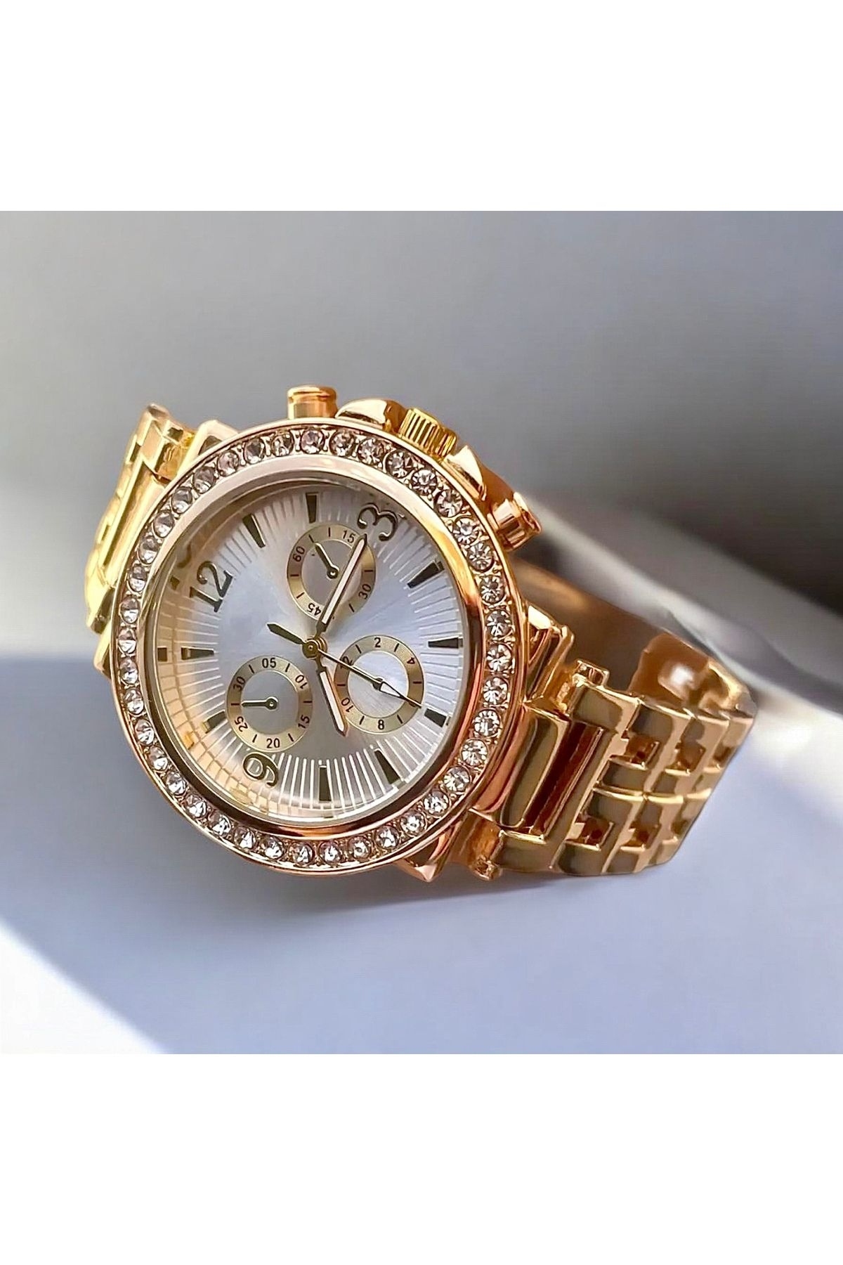 Zarif Özel Tasarım Zirkon Taşlı Kadın Kol Saati