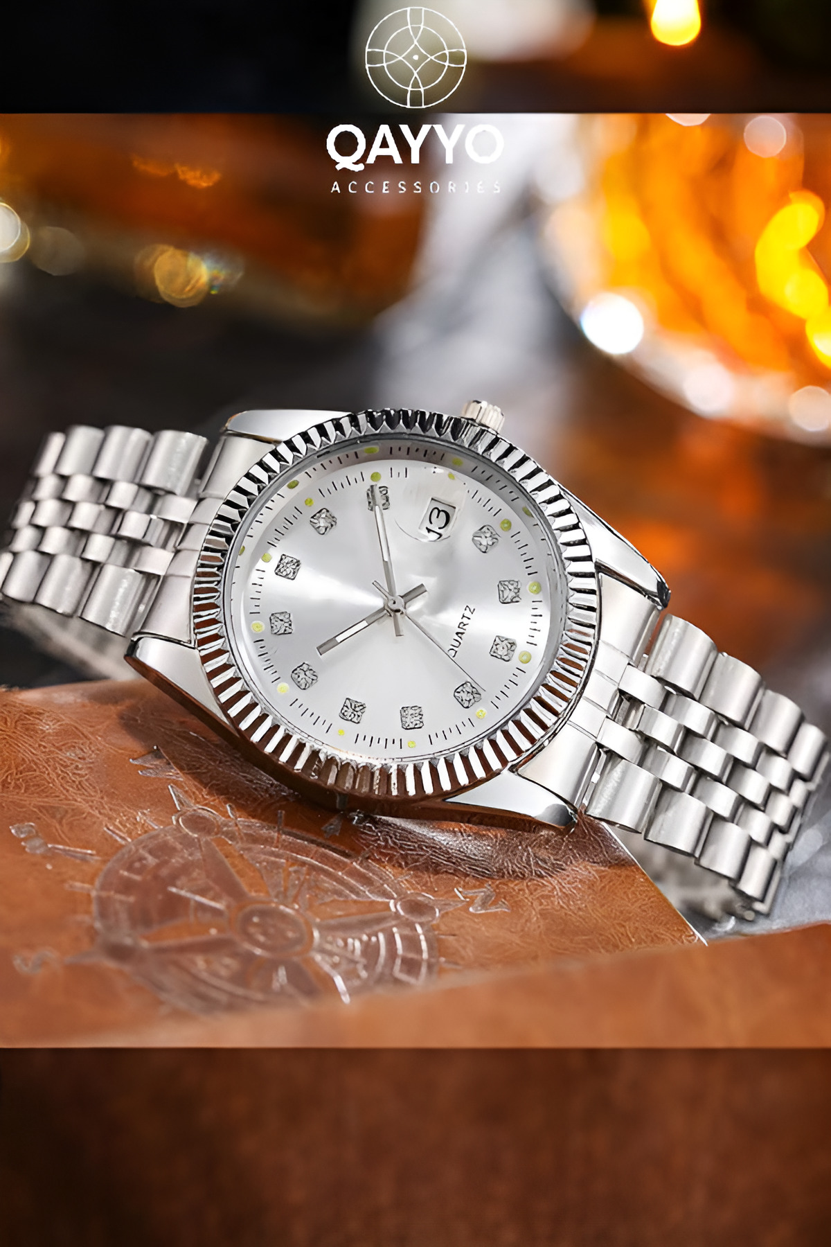 Kadın Çelik Gümüş Renk Kordon Gümüş Kardan Yuvarlak Mini Lüx Kol Saati