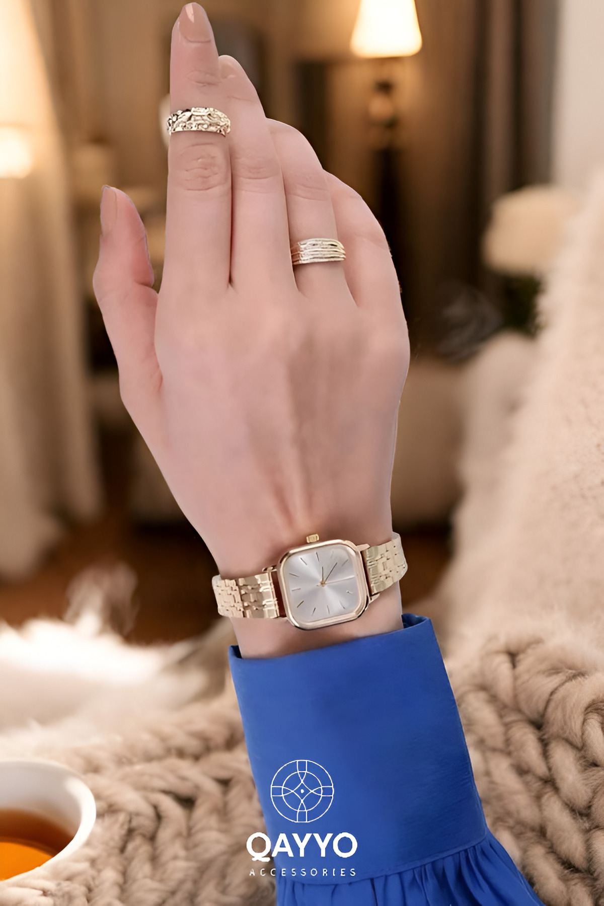 Retro Kare Kadran Minimal Saat