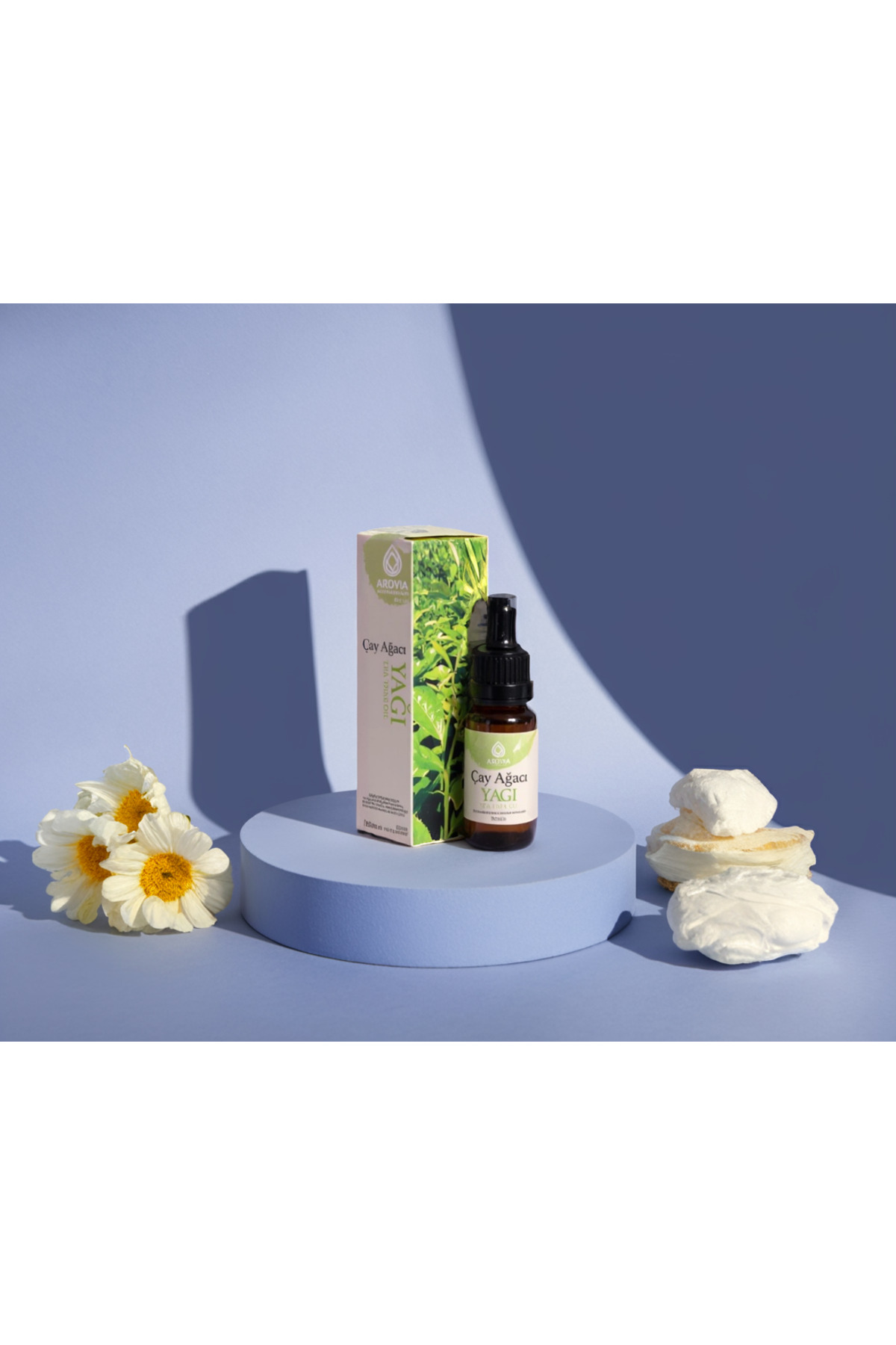 Doğal Çay Ağacı Yağı Damlalıklı Cam Şişede 20ml