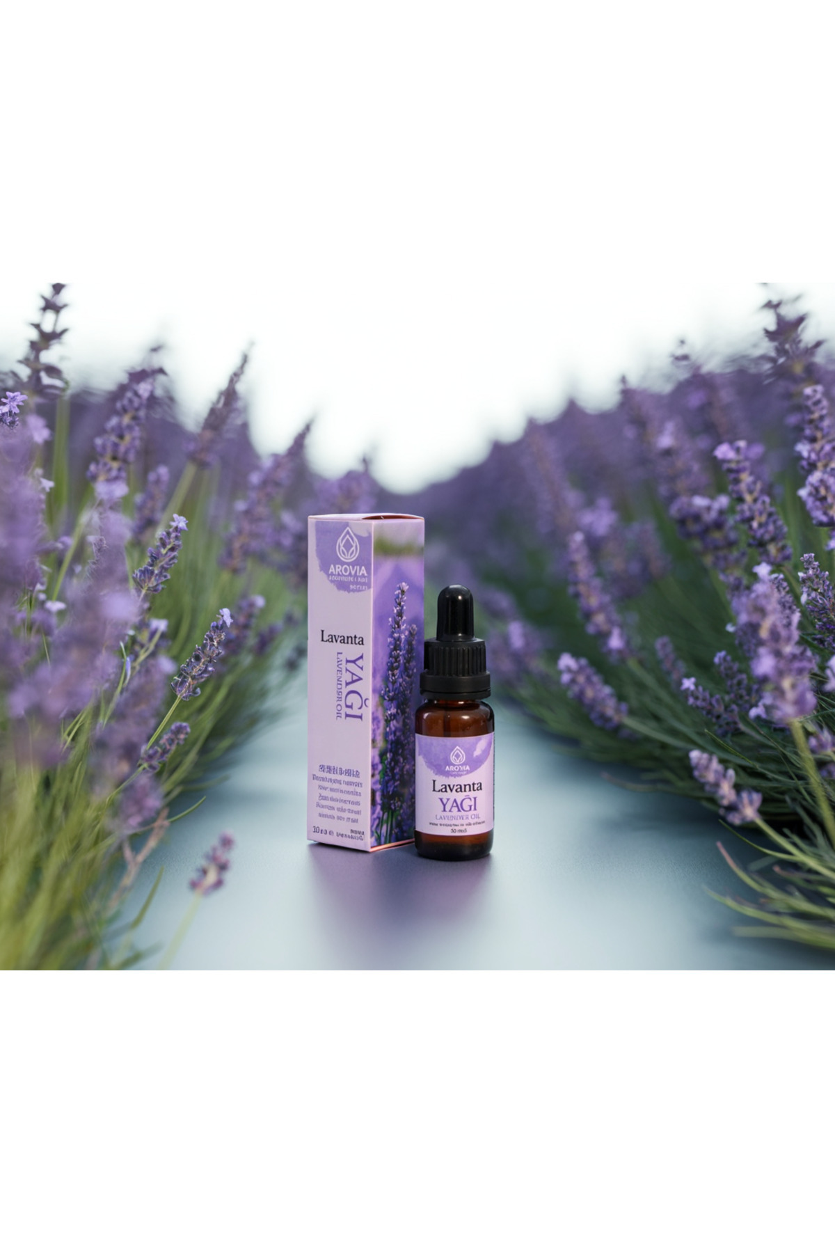 Doğal Lavanta Yağı Damlalıklı Cam Şişede 20ml