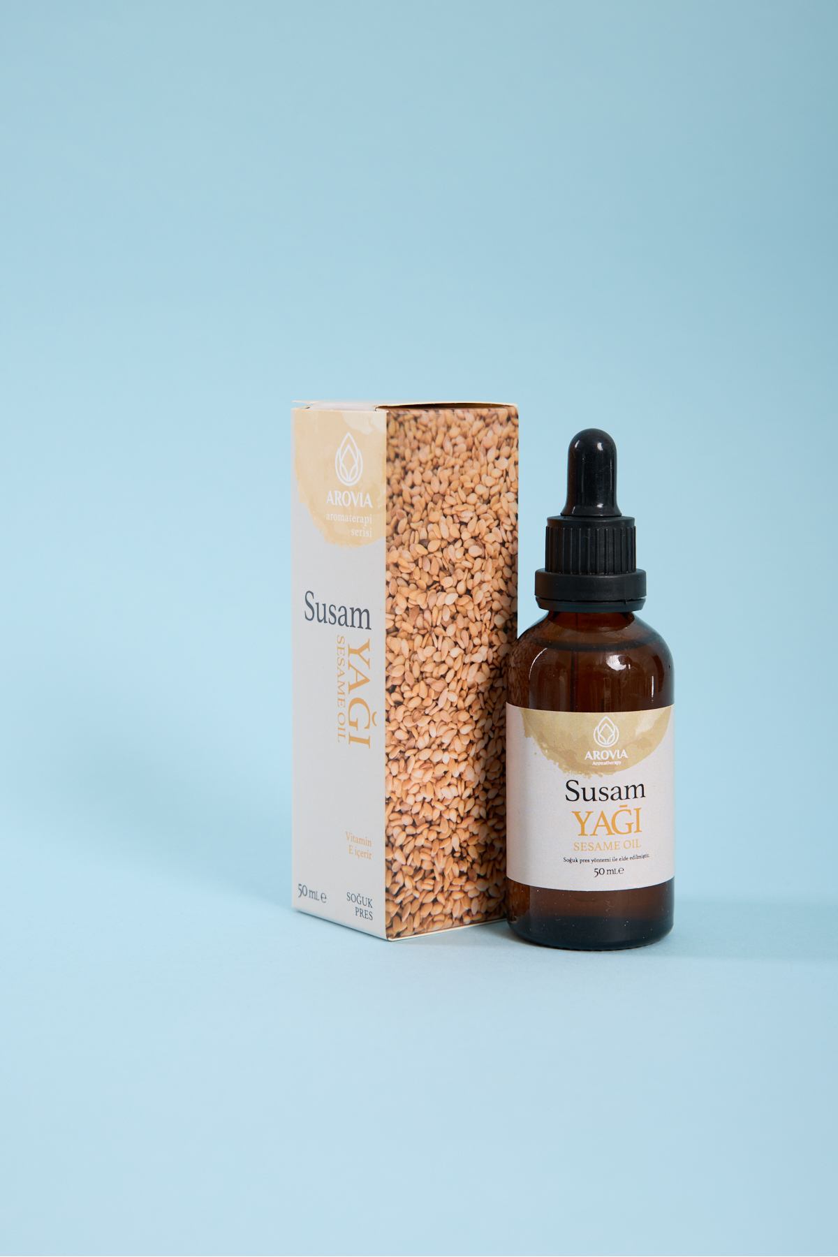 Doğal Susam Yağı Damlalıklı Cam Şişede 50ml