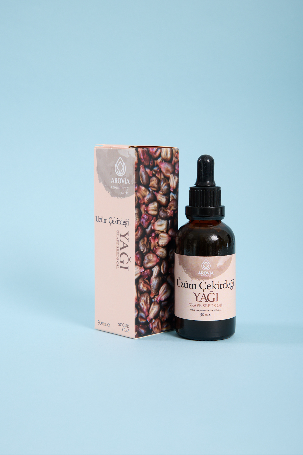 Doğal Üzüm Çekirdeği Yağı Damlalıklı Cam Şişede 50ml