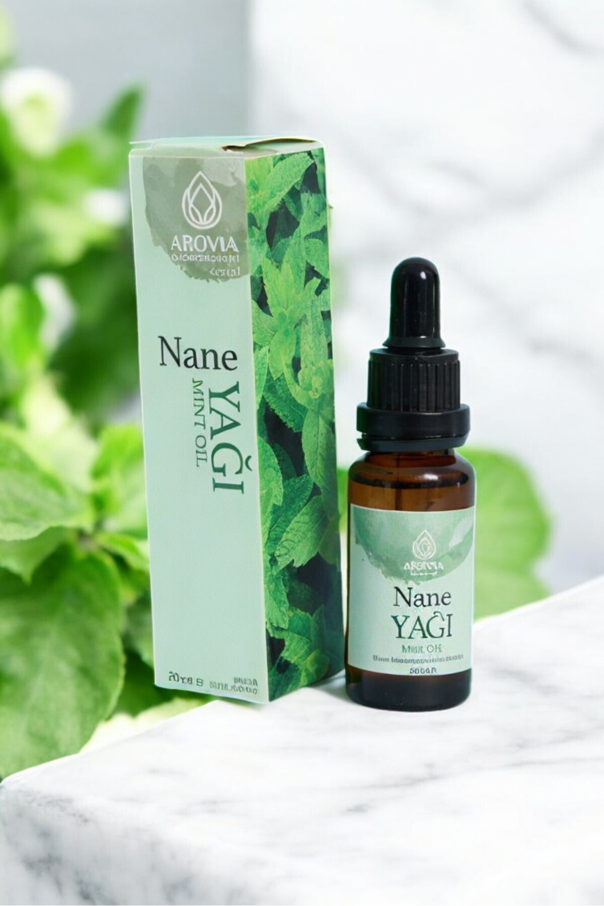 Doğal Nane Yağı Damlalıklı Cam Şişede 20ml