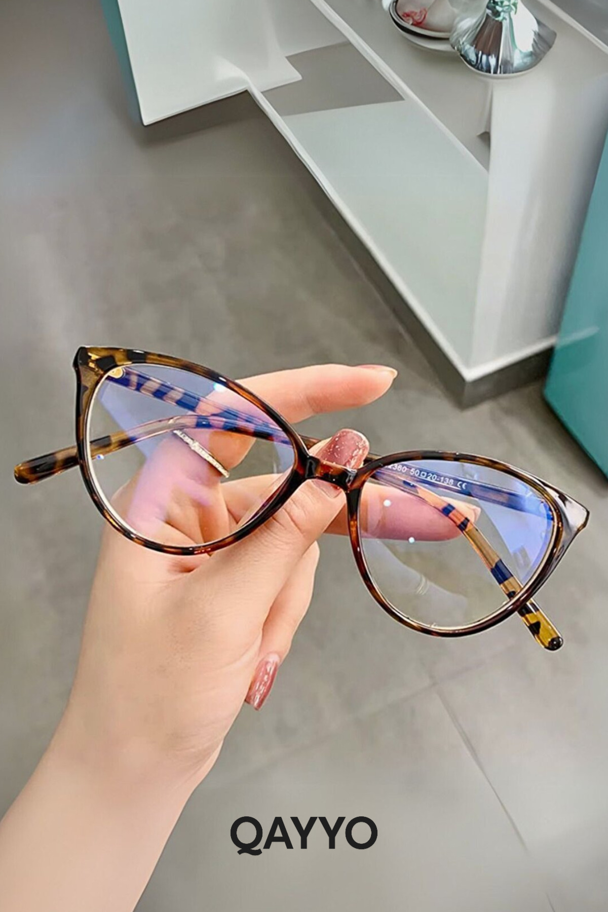 Dora Cat Leopar Çerceve Popüler Mavi Işık Korumalı Blue Block Şeffaf Ekran Gözlüğü