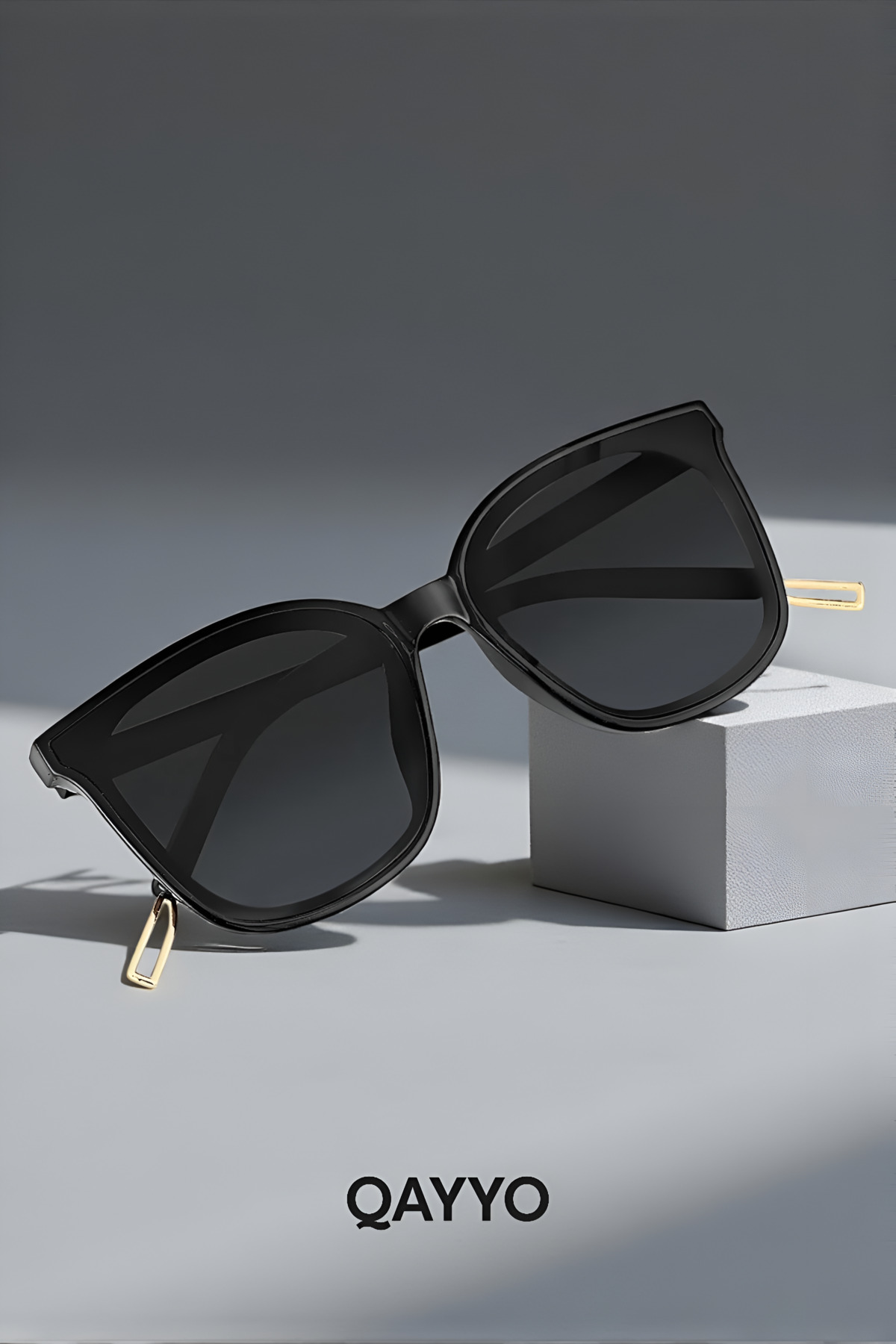 Gentle Unisex Siyah Lüx Metal Aksamlı Güneş Gözlüğü