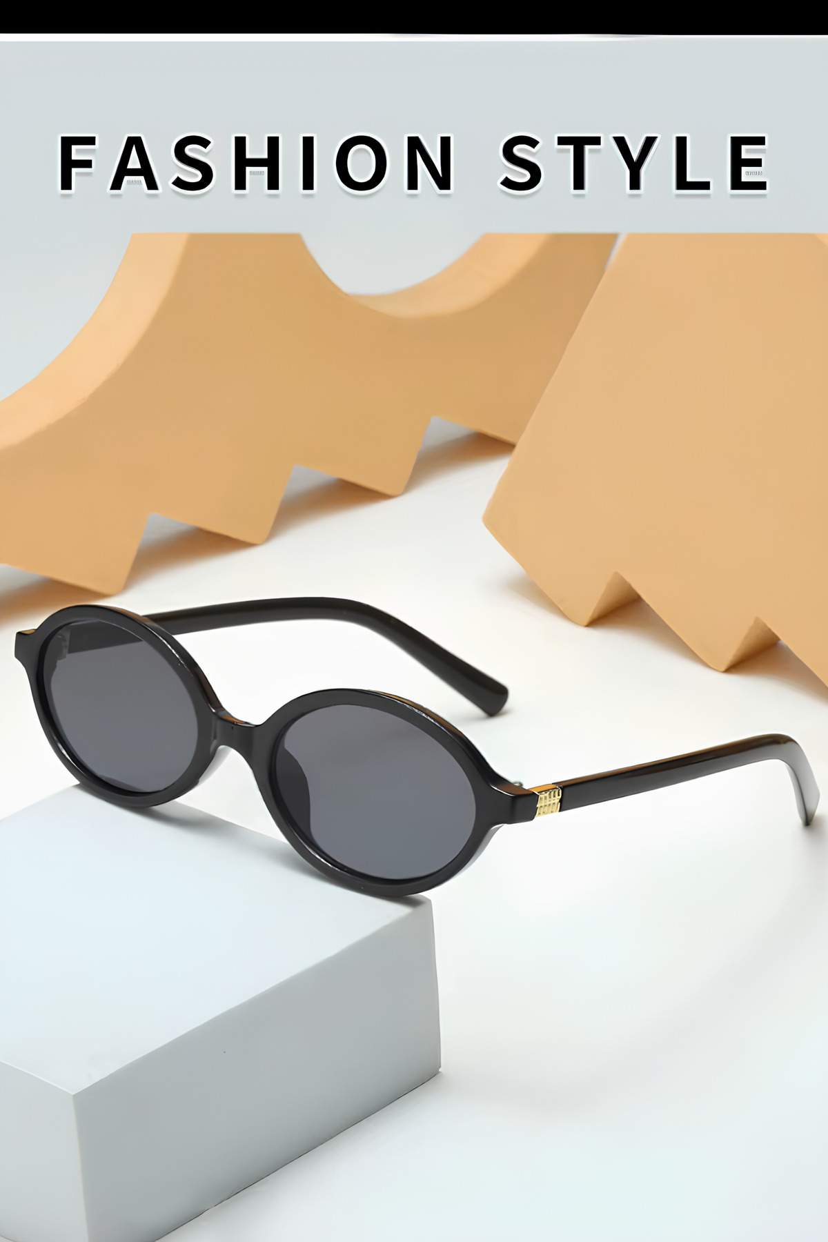 Miuz Unisex Siyah Çerçeveli Oval Uv400 Güneş Gözlüğü