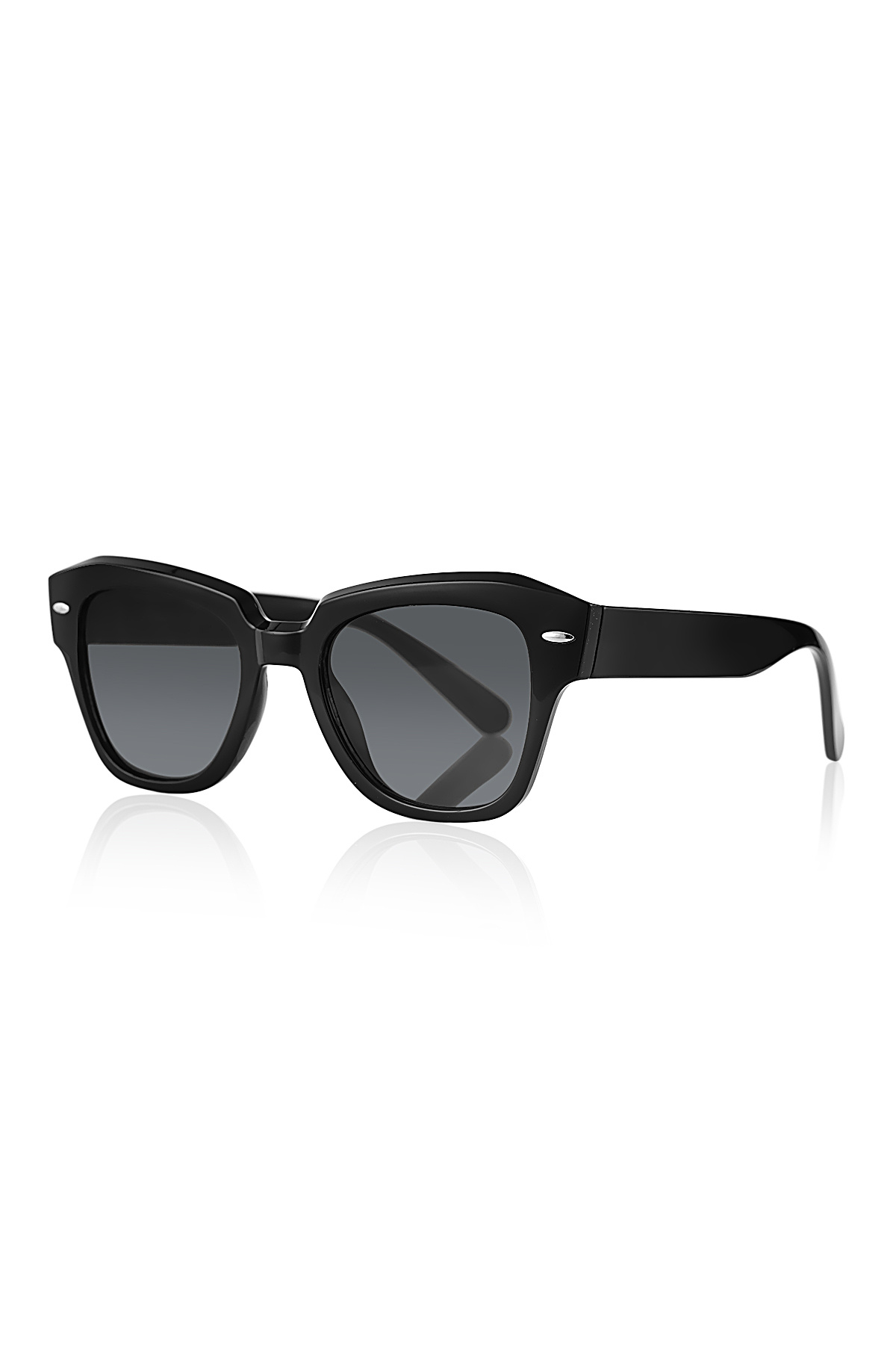 Kaitlyn Unısex Vintage Siyah Ultra Hafif Uv400 Korumalı Güneş Gözlüğü