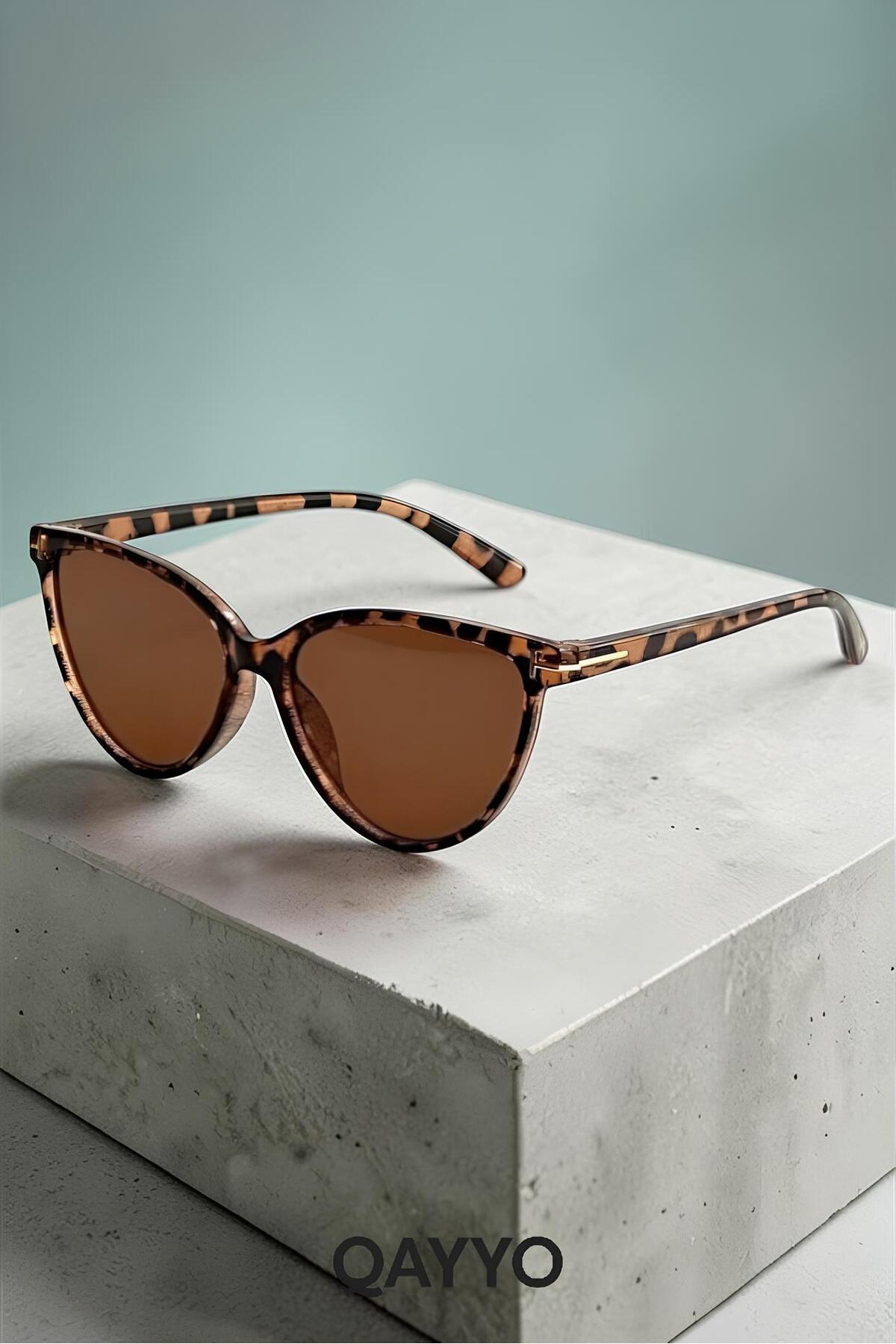 Valery Leopar Kahverengi Uv400 Korumalı Ultra Hafif Kadın Güneş Gözlüğü